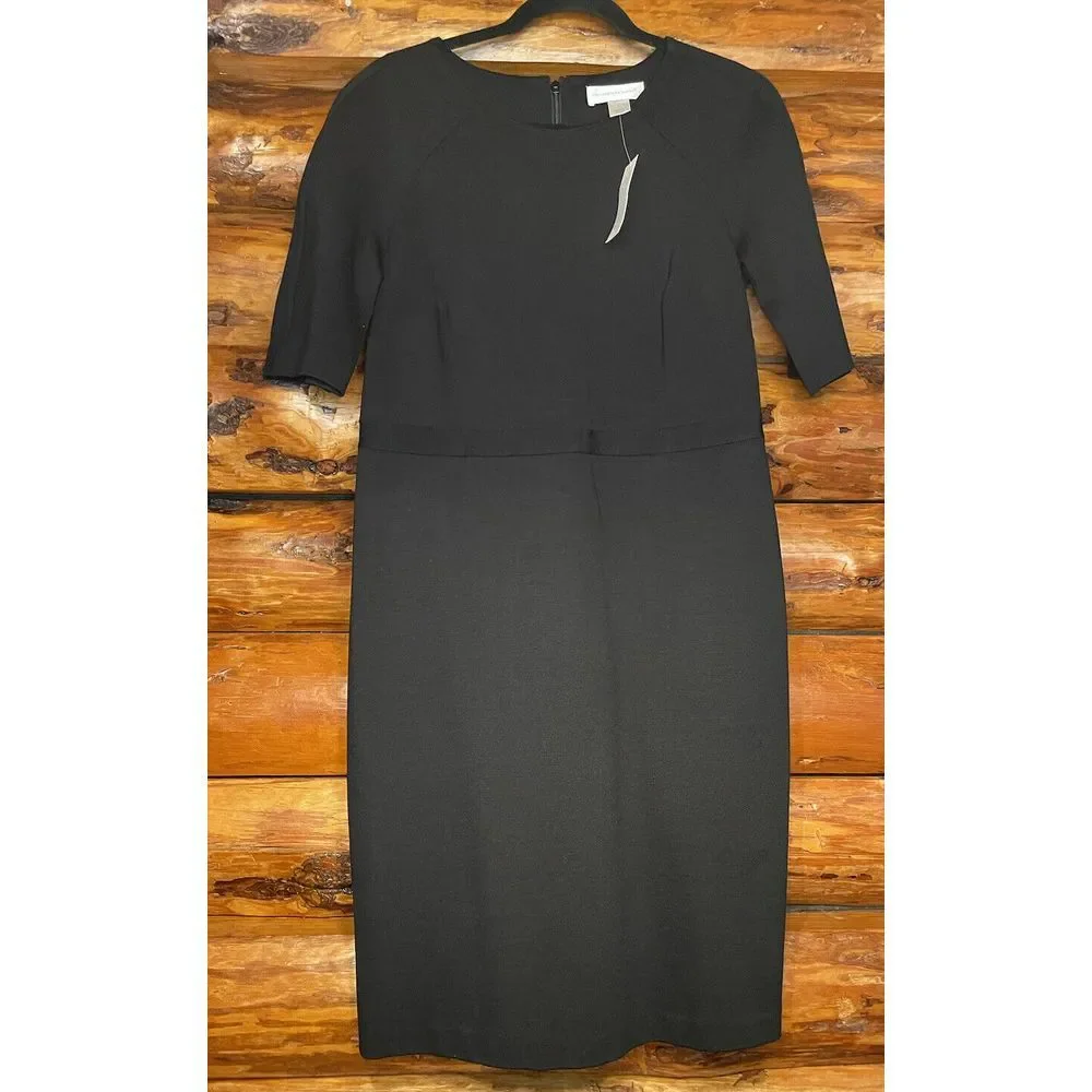 Christopher & Banks Black Ponte Knit Dress Size 4